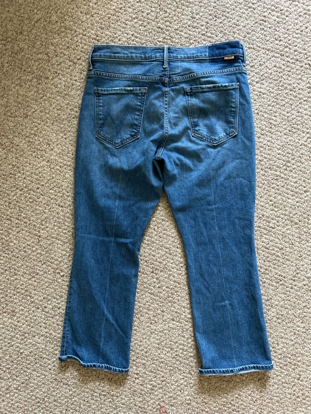 MOTHER Insider Ankle Blue Cropped Jeans size 32 - Picture 3 of 8